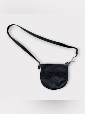 Vintage Y2K Coach Signature Black Crossbody Bag Purse